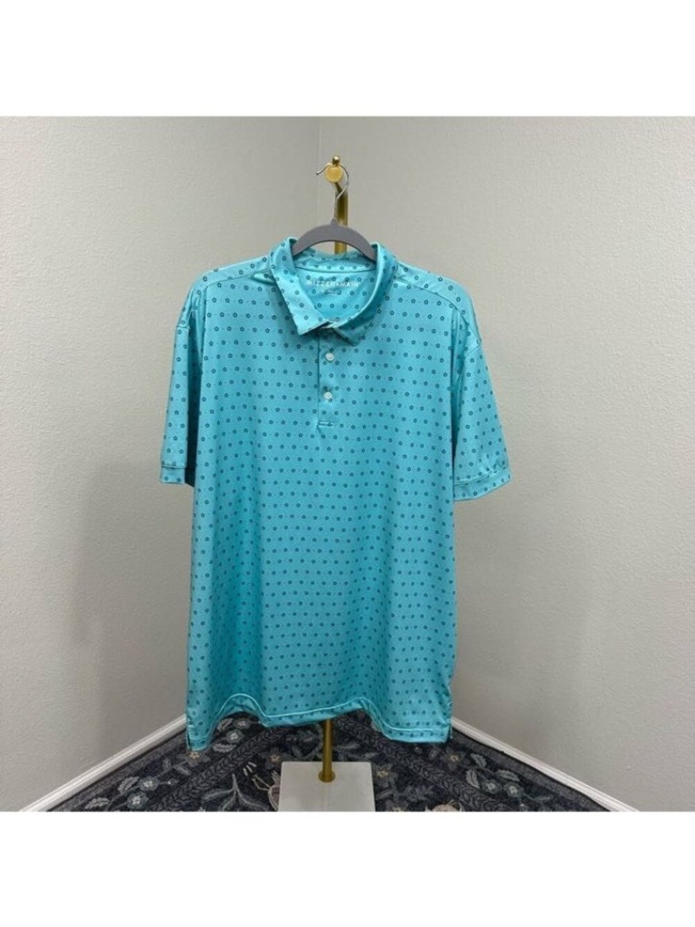 Mizzen + Main Versa Polo In Capri Breeze Performance Shirt 1KS-1074 Mens sz XXL